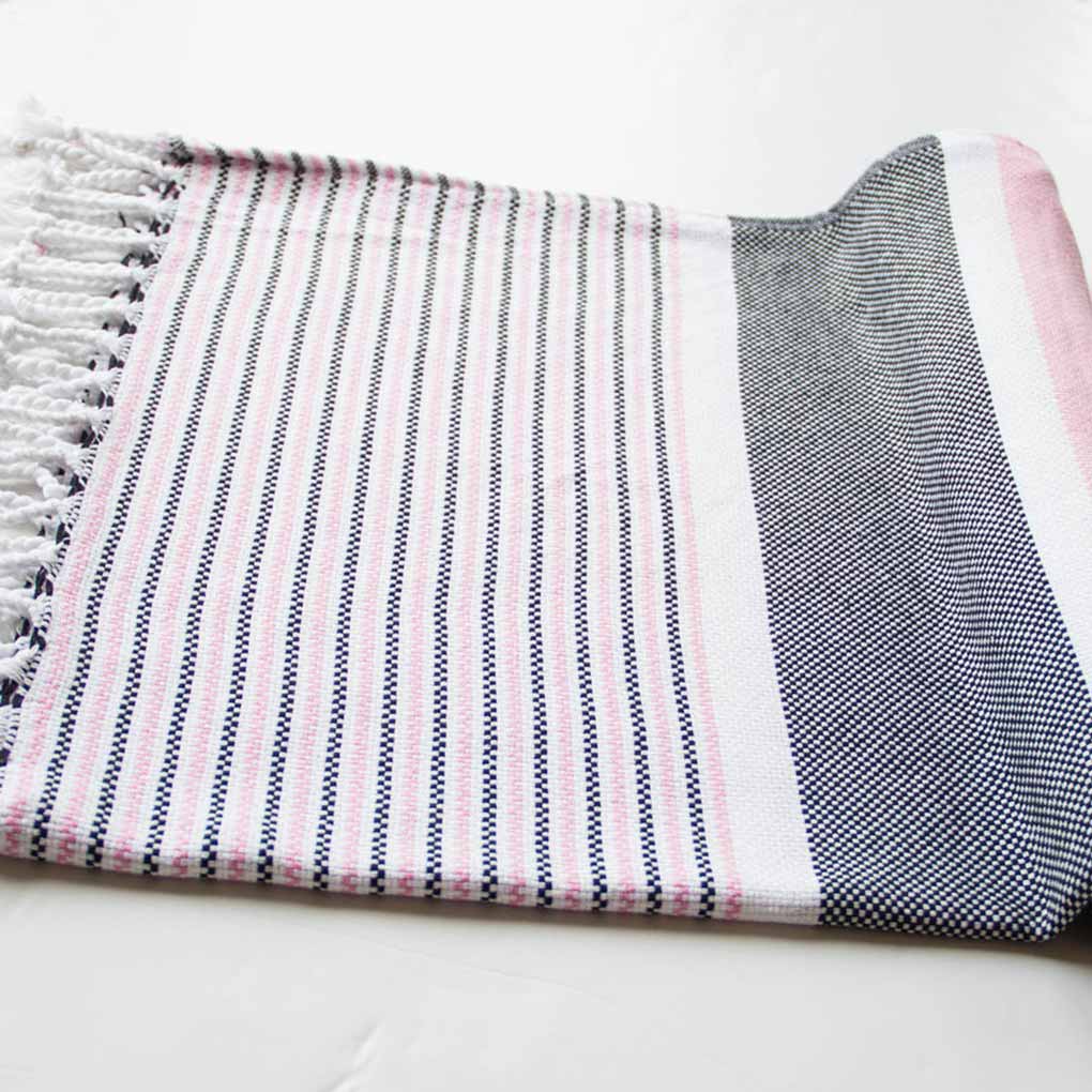 Climax Turkish Towel Pink & Black - Buldano UK